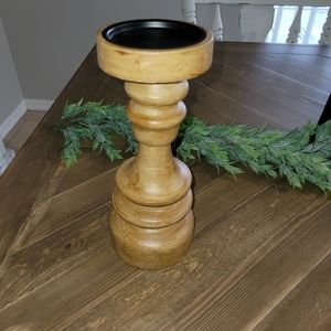 Solid Wood Candle Holder 10 1/2 inches tall (*)
